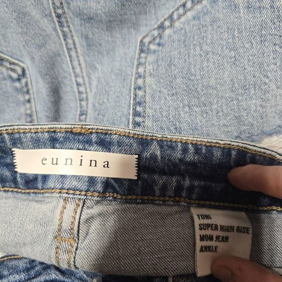 Eunina Tobi Super High-Rise Mom Jean Ankle - Hot Rod NWT - Picture 6 of 7